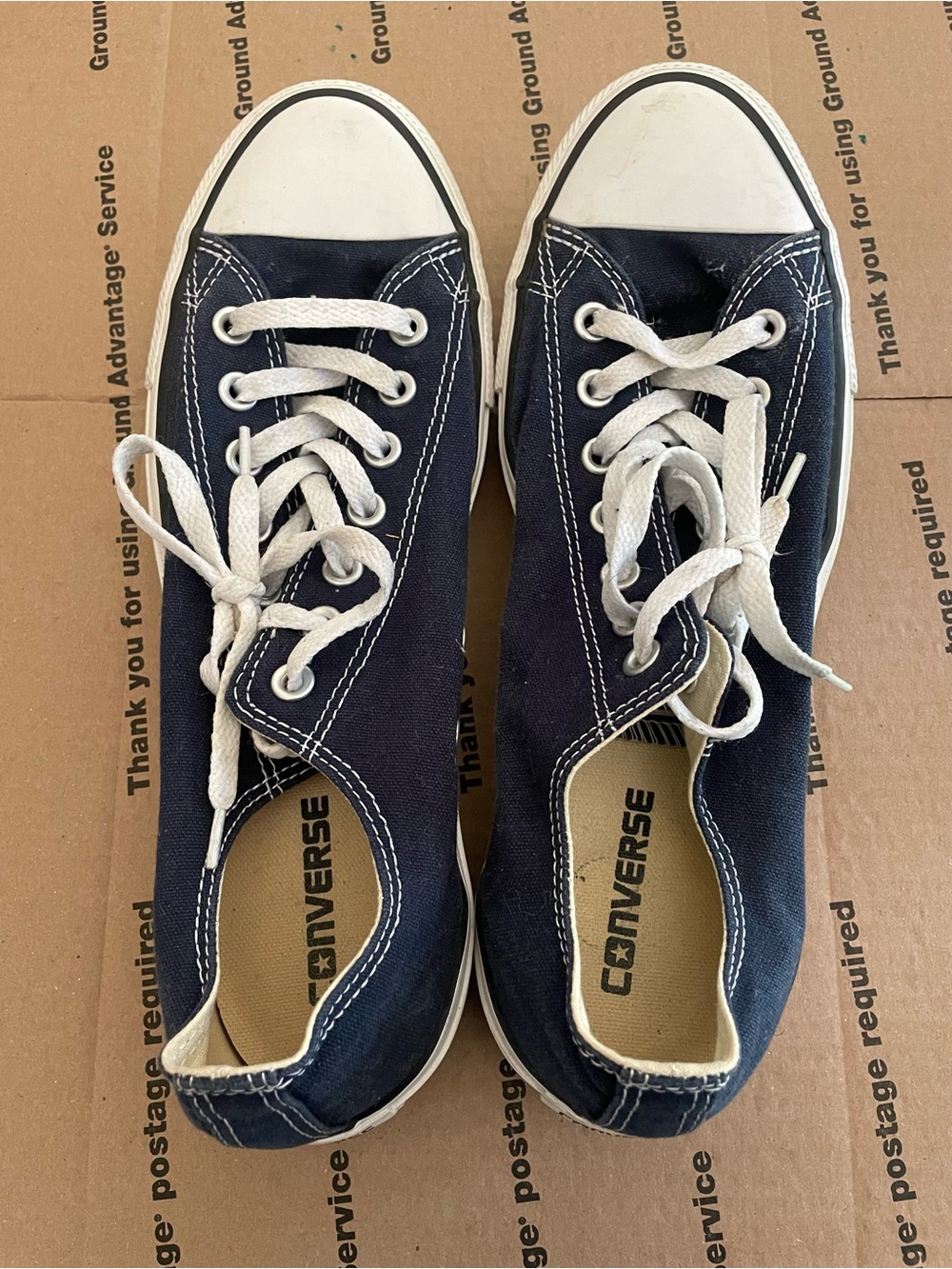 Converse Low-Top Canvas Sneakers - Navy with White
